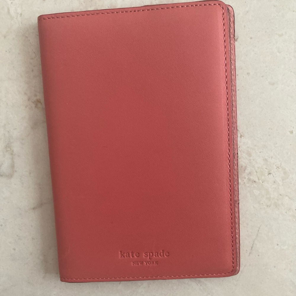 Kate Spade pink Leather Passport Holder